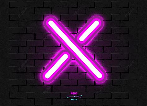 Neon Letter On A Brick Vector Backround Background, Typography, Text ...