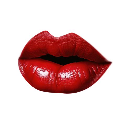 Red female lips on transparent background, created with 23550279 PNG