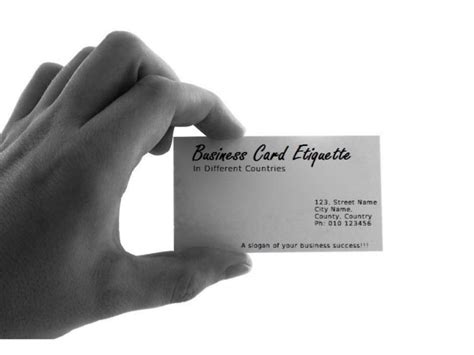 Business card etiquette in different countries