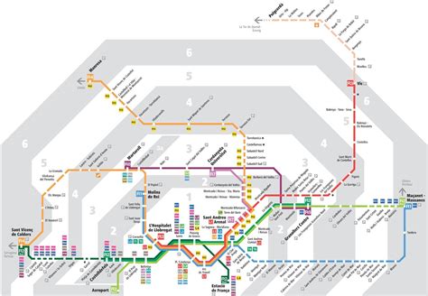 Métro de barcelone carte des zones - plan du Métro de barcelone avec ...