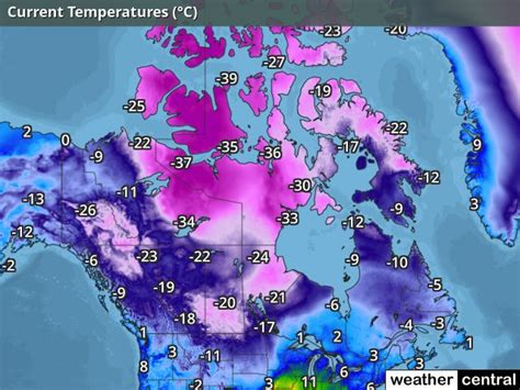 Canada National Heat Index Weather Map | WeatherCentral