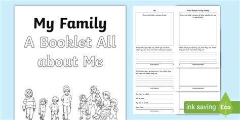 My Family Activity Booklet (teacher made)