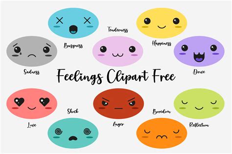 Printable List Of Emotions And Feelings Clipart