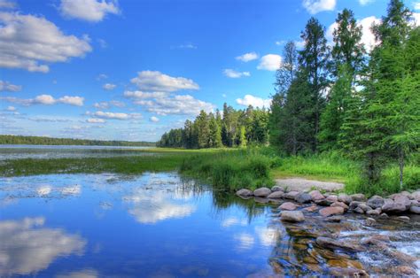 Side view of the lake at lake Itasca state park, Minnesota image - Free ...