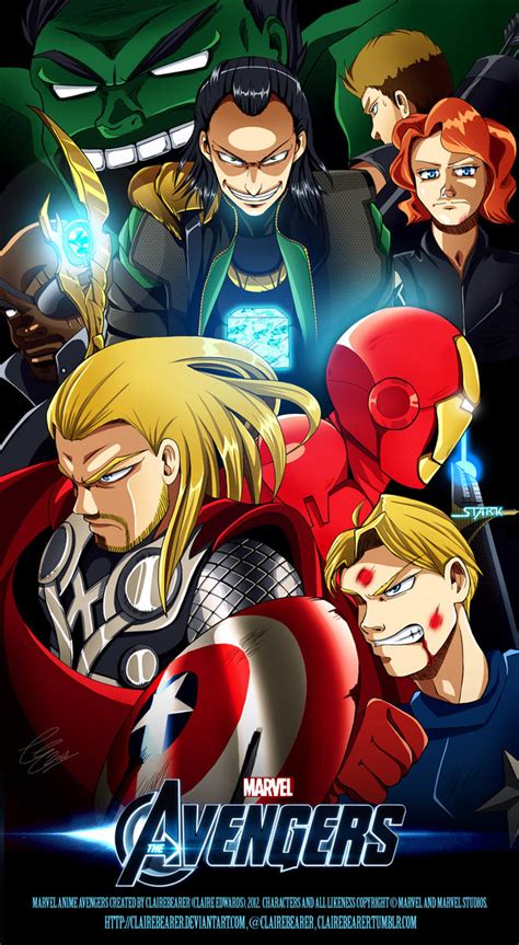 The Anime Avengers by clairebearer on DeviantArt