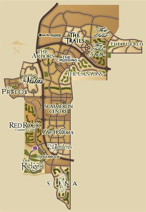 Summerlin Villages Map - Las Vegas Real Estate