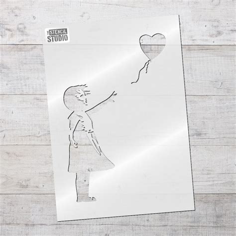 Banksy Balloon Girl Wall Stencil -Free UK P&P - The Stencil Studio