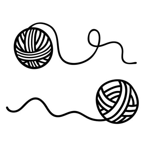 Wool Ball Clipart Black