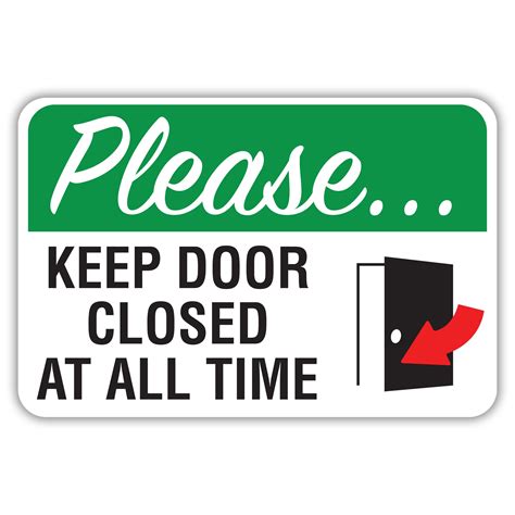 Keep Door Closed Sign Printable