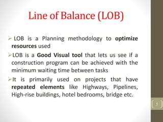 Line of balance in civil engineering | PPT