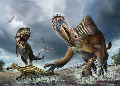 DEINOCHEIRUS vs TARBOSAURUS Digital Art by Tempesta Franco - Fine Art ...