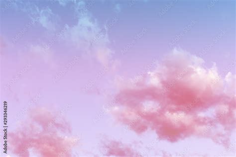 Pastel color pink clouds and sky at sunset. Beautiful pink sunset sky ...