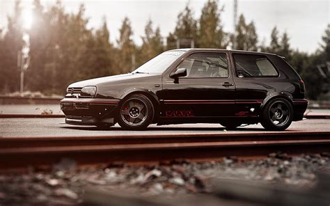 Volkswagen Golf, MK3, VW Golf, tuning, german cars, black Golf ...