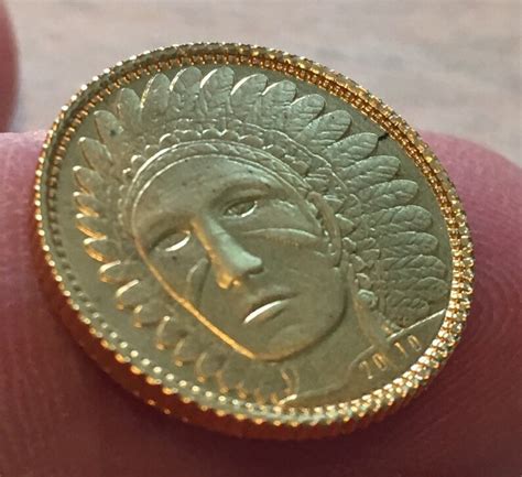 RARE .999 Pure 24k Solid Gold Coin Indian Head Eagle Moonlight | Etsy