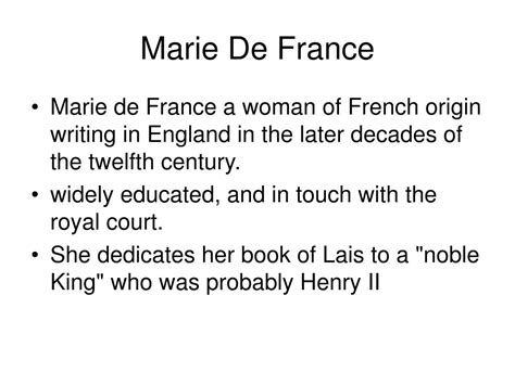 PPT - Marie De France PowerPoint Presentation, free download - ID:3875979