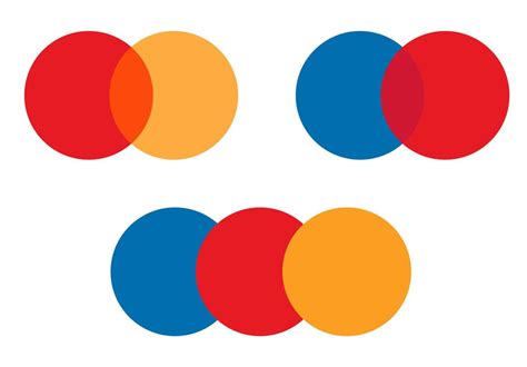 Red-orange circle logo template for credit masterCard. Vector isolated ...