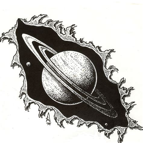 Saturn tattoo flash by MordoMorbius on deviantART | Saturn tattoo ...