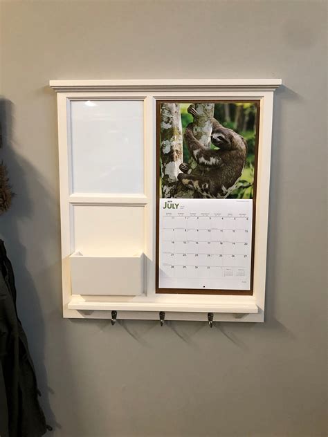 Calendar Wall Organizer with large cork board, magnetic dry erase and ...