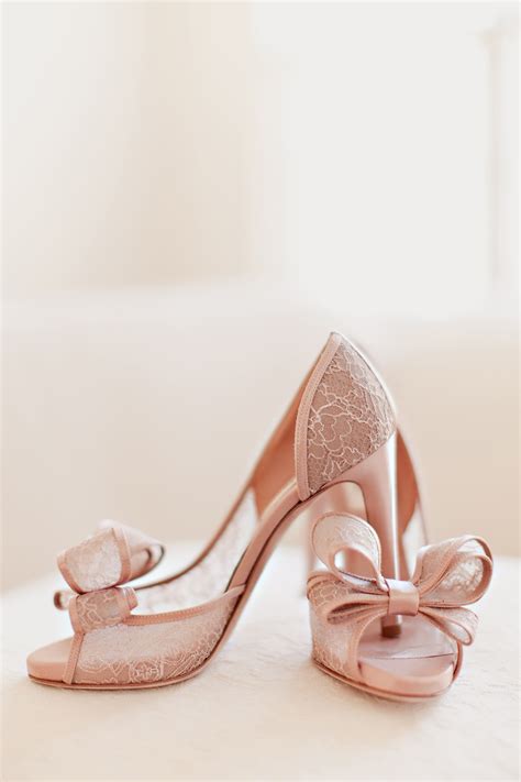 Blush Colored Lace Bridal Shoes - Elizabeth Anne Designs: The Wedding Blog