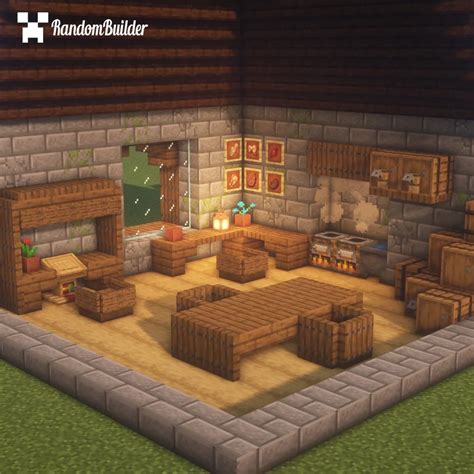 I built a kitchen/living room design! : Minecraft | Minecraft interior ...