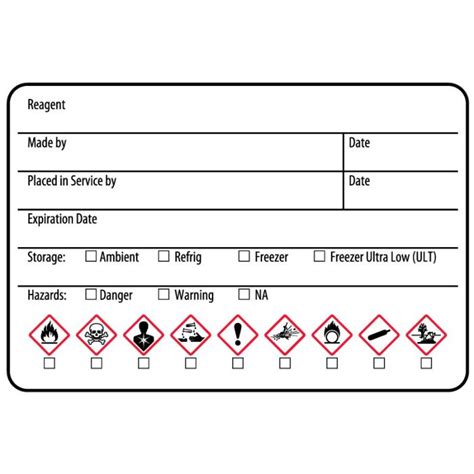 Reagent GHS Label, 3 x 2 | United Ad Label