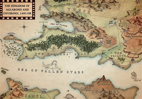 Regional map for my current Aglarond campaign in 1493 DR. Any thoughts ...