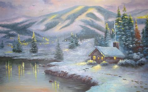 Thomas Kinkade Winter Paintings | ... thomas kinkade, picture, olympic ...