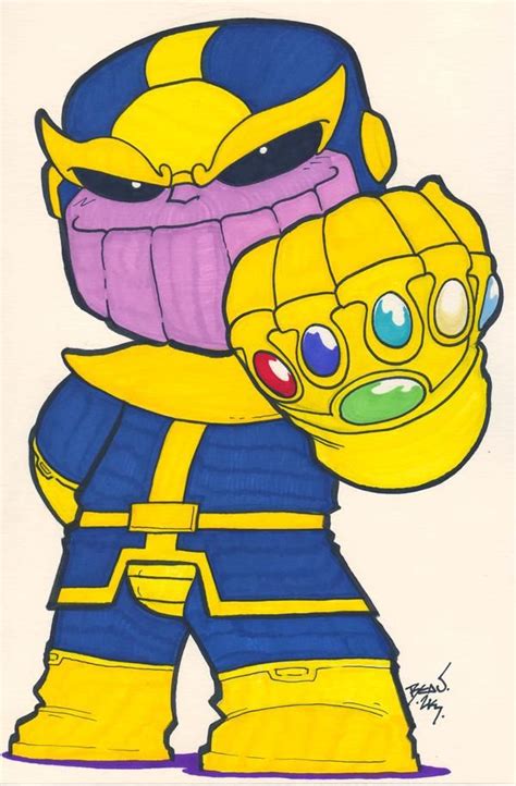 Chibi-Thanos 4. by hedbonstudios | Marvel cartoons, Chibi marvel ...