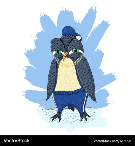 Angry penguin Royalty Free Vector Image - VectorStock