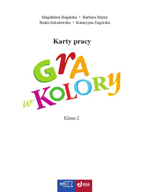 Gra w Kolory Karty Pracy - 2015