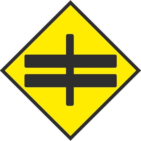 W 019 Crossroads Ahead At Dual Carriageway | Road Warning Signs