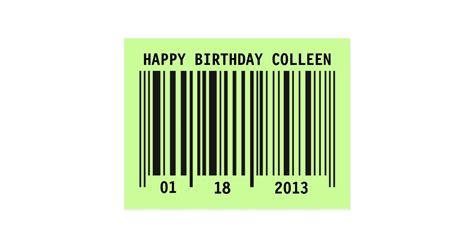 Barcode Happy Birthday postcard | Zazzle.com