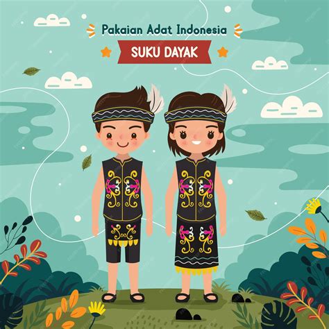 Premium Vector Baju Adat Indonesia Suku Dayak – NBKomputer