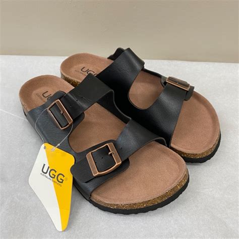 UGG Unisex Women's Size 9 / Men's Size 7 Black Slides - New With Tags(s)