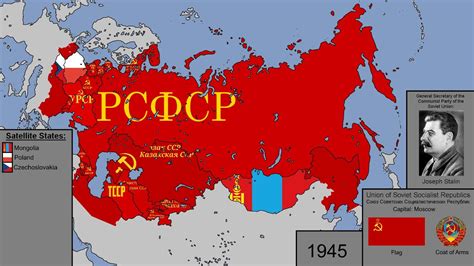 Soviet Union Flag Map