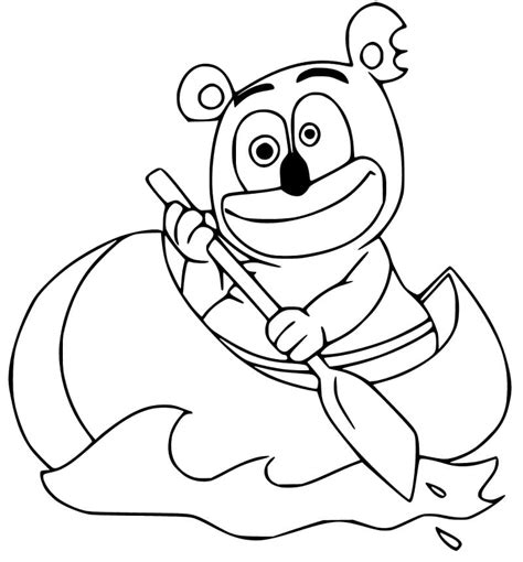 Gummy Bear Smiling Coloring Page - Free Printable Coloring Pages for Kids