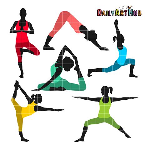 Yoga Poses Clip Art Set – Daily Art Hub // Graphics, Alphabets & SVG