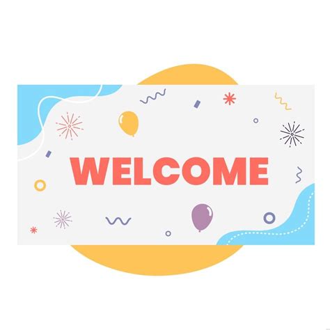 Welcome Banner Illustration in Illustrator, SVG, JPG, EPS, PNG ...