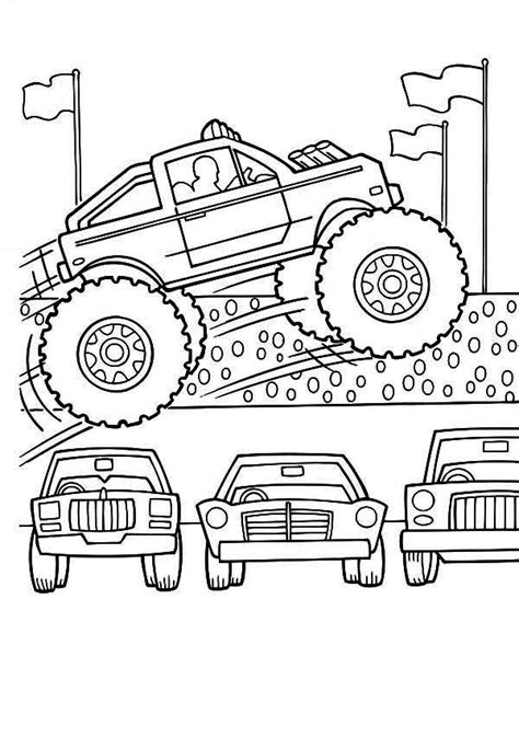 monster truck car coloring pages - Clip Art Library