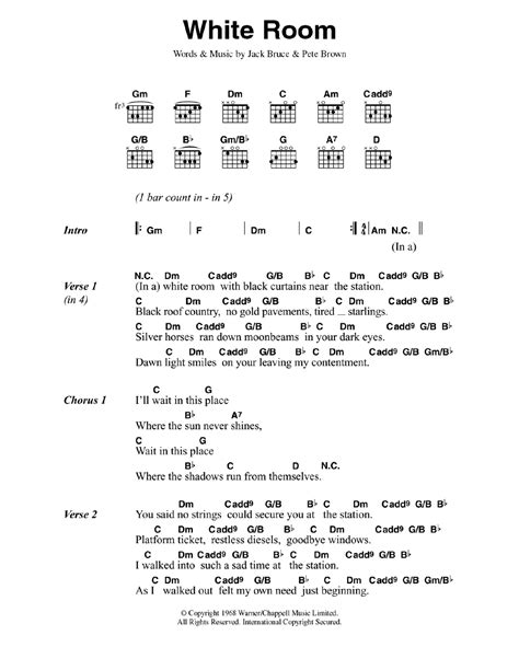 White Room by Cream - Guitar Chords/Lyrics - Guitar Instructor