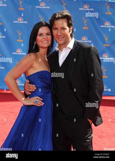 Henry Ian Cusick and wife Annie arriving at the 62nd Annual Primetime ...