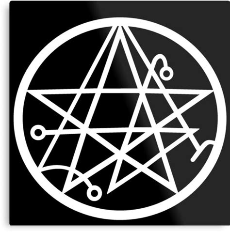 "Necronomicon Symbol - Black" Metal Print by beckiboo93 | Redbubble