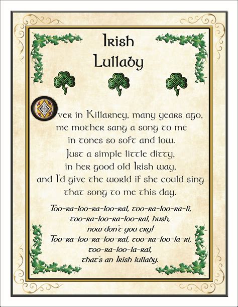 Irish Lullaby Lullaby Irish Gifts from Ireland Irish Baby | Etsy