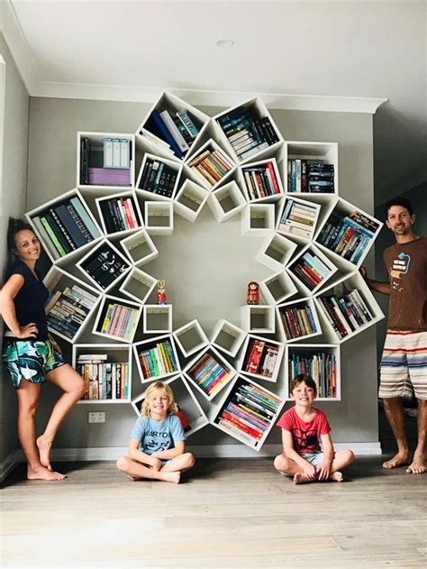 Feast Your Eyes on the Amazing DIY Bookcase This Couple Made for Their ...