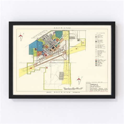 Vintage Map of Fairchild Air Force Base, 1951 by Ted's Vintage Art