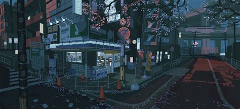 8Bit | PixelArt | Japan | Evening | 8BitShop | Pixel art landscape ...