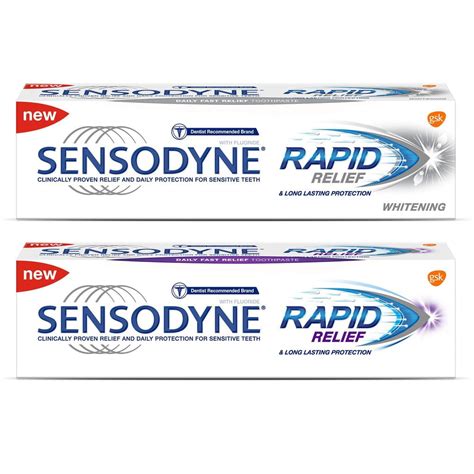 Sensodyne Rapid Relief Whitening Toothpaste, 3.4 Oz, 2 Pack - Walmart ...