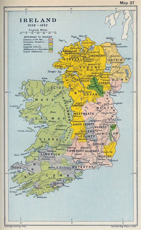 Detailed old map of Ireland - 1558 1652 | Ireland | Europe | Mapsland ...