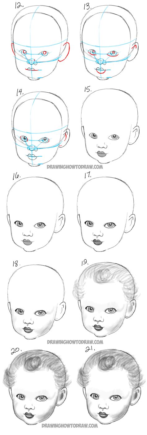 How to Draw a Baby’s Face : Drawing Infant Faces with Step by Step ...