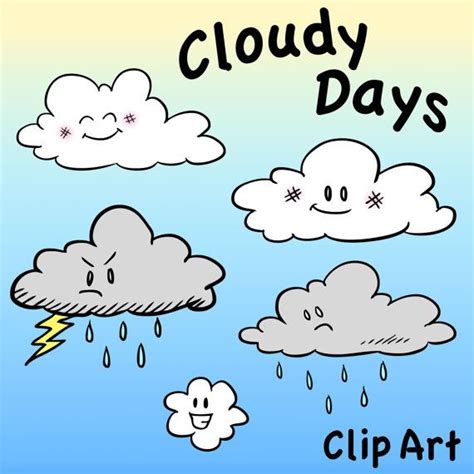 Cloudy Day Clip Art With Kids